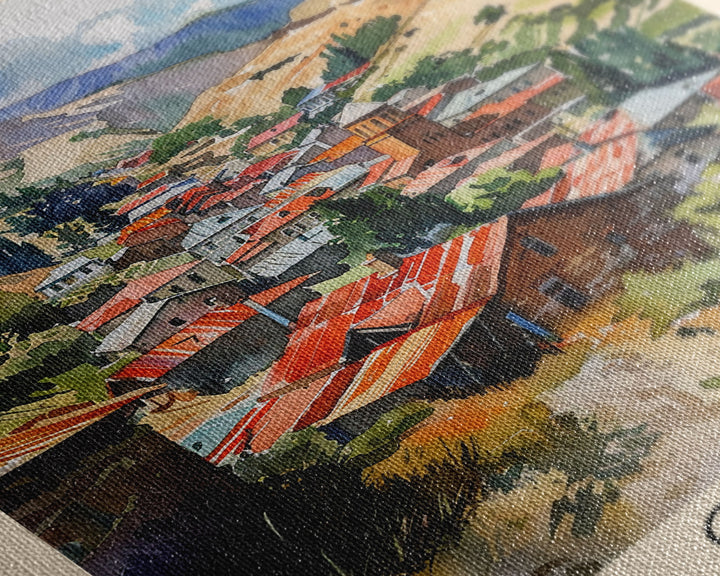 Gori Georgia Cityscape Art, Framed Canvas Print, Bedroom Wall Art, Travel Poster Art, Unique Home Decor