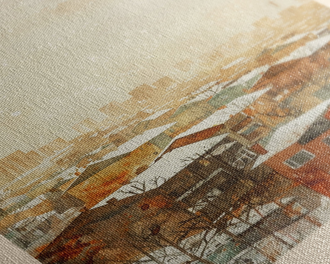 Iasi Romania Winter Scene Art Print, Stunning Canvas Print for Seasonal Home Decor, Travel Poster for Living Room Wall Art, Romanian Cityscape