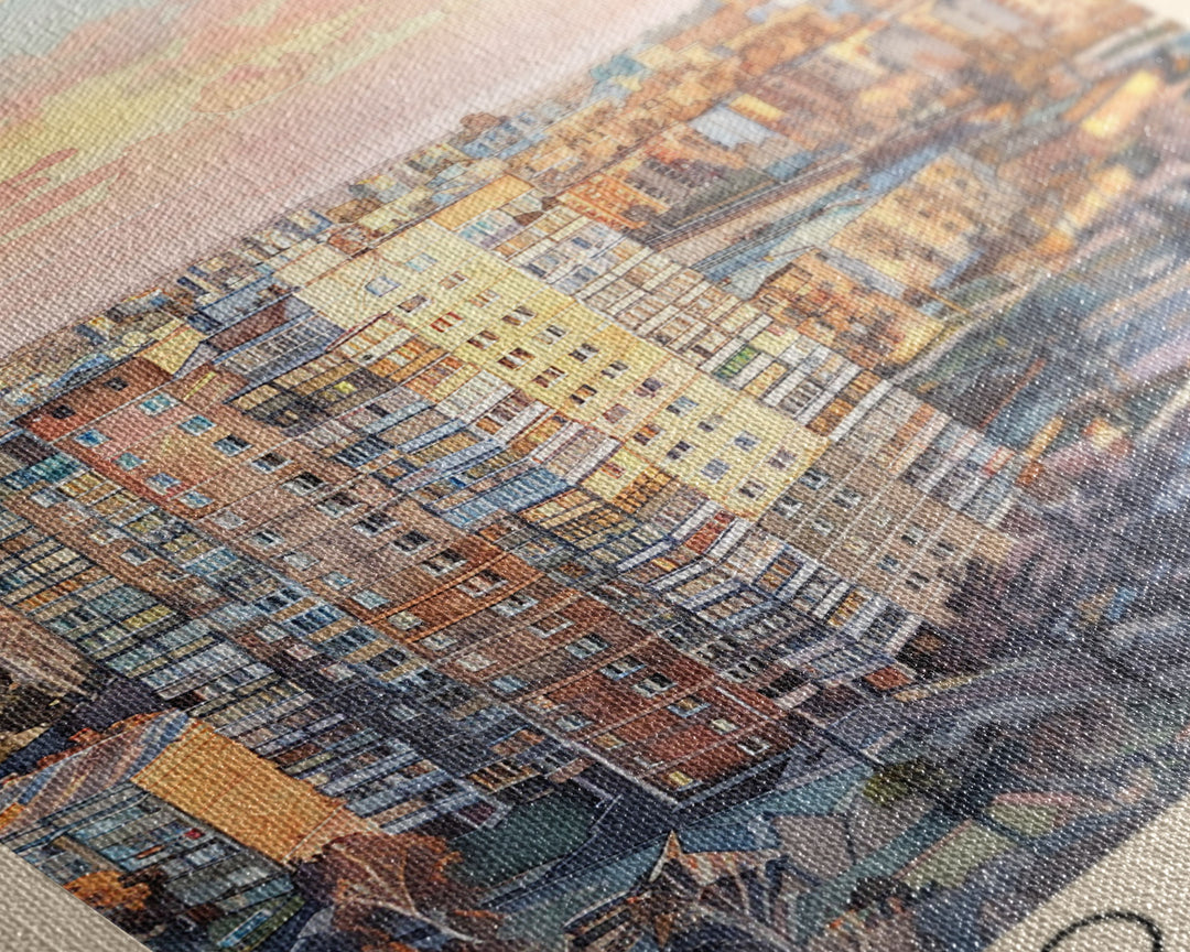 Ivano-Frankivsk Ukraine Cityscape Art Print, Sunset View Canvas Print for Home Decor, Travel Poster for Living Room Wall Art, Ukrainian Scene