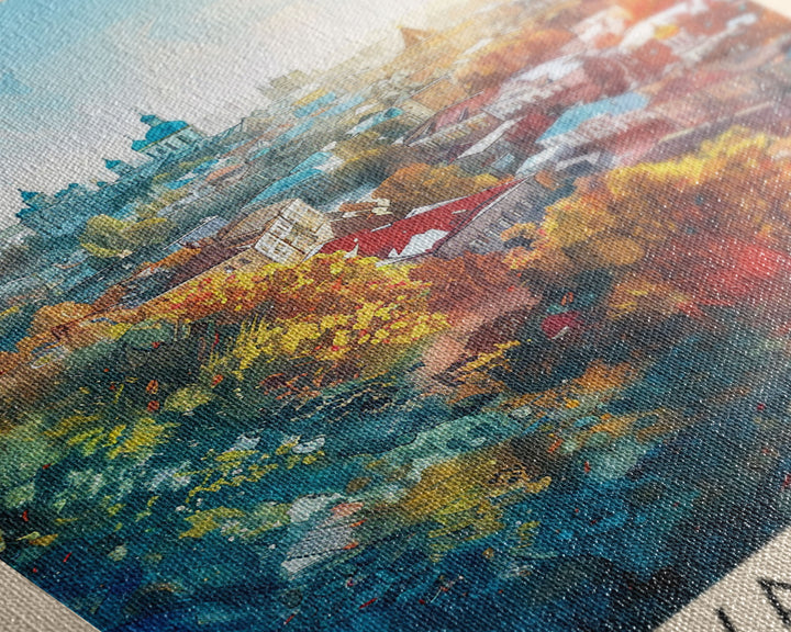 Ivanovo Russia Historic Town Art Print, Vibrant Canvas Print for Home Decor, Travel Poster for Living Room Wall Art, Russian Heritage View