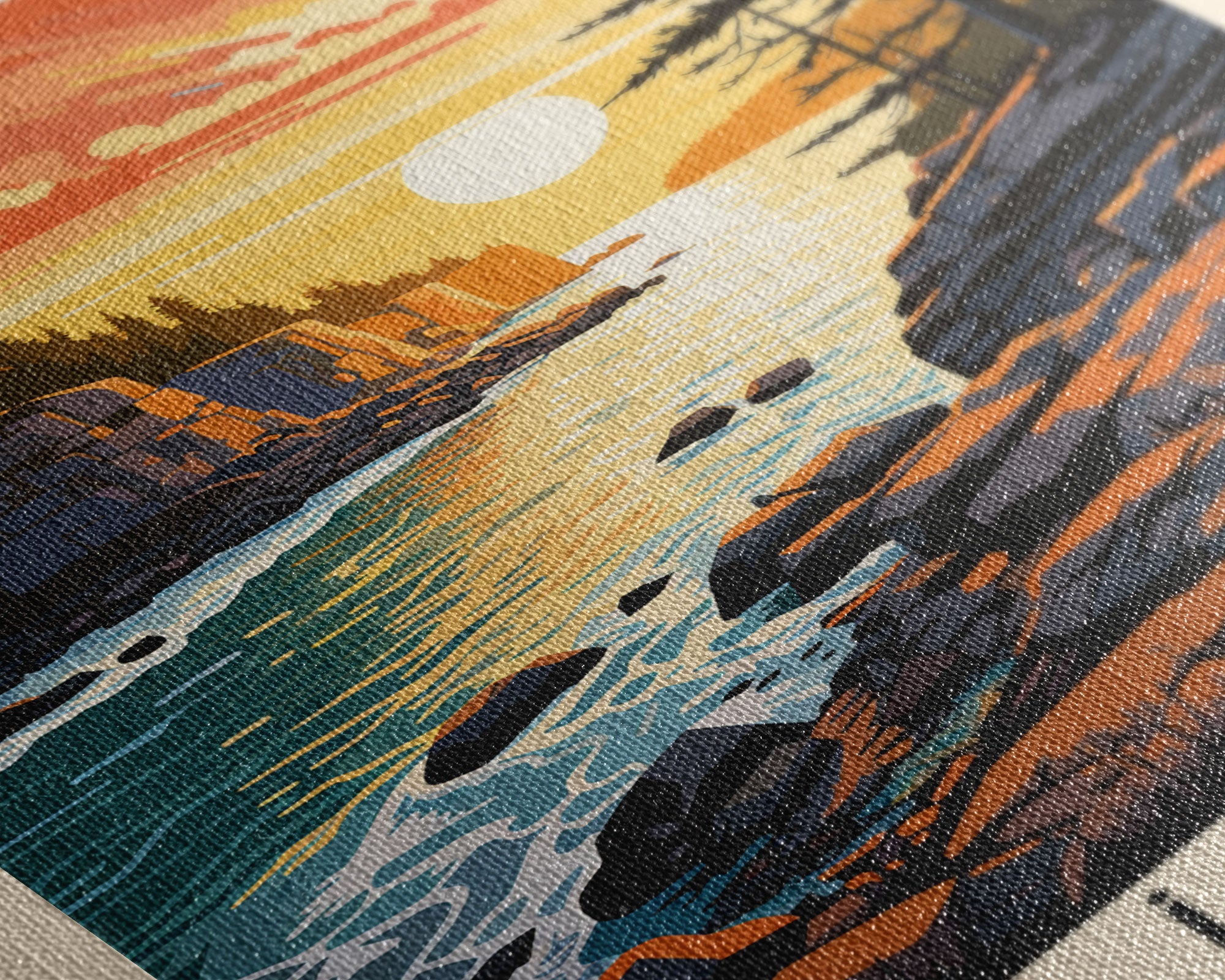 Izmir Turkey Scenic Coastal View, Framed Canvas Print, Travel Poster, Living Room Wall Art, Cityscape Decor, Nautical Art, Modern Home Decoration