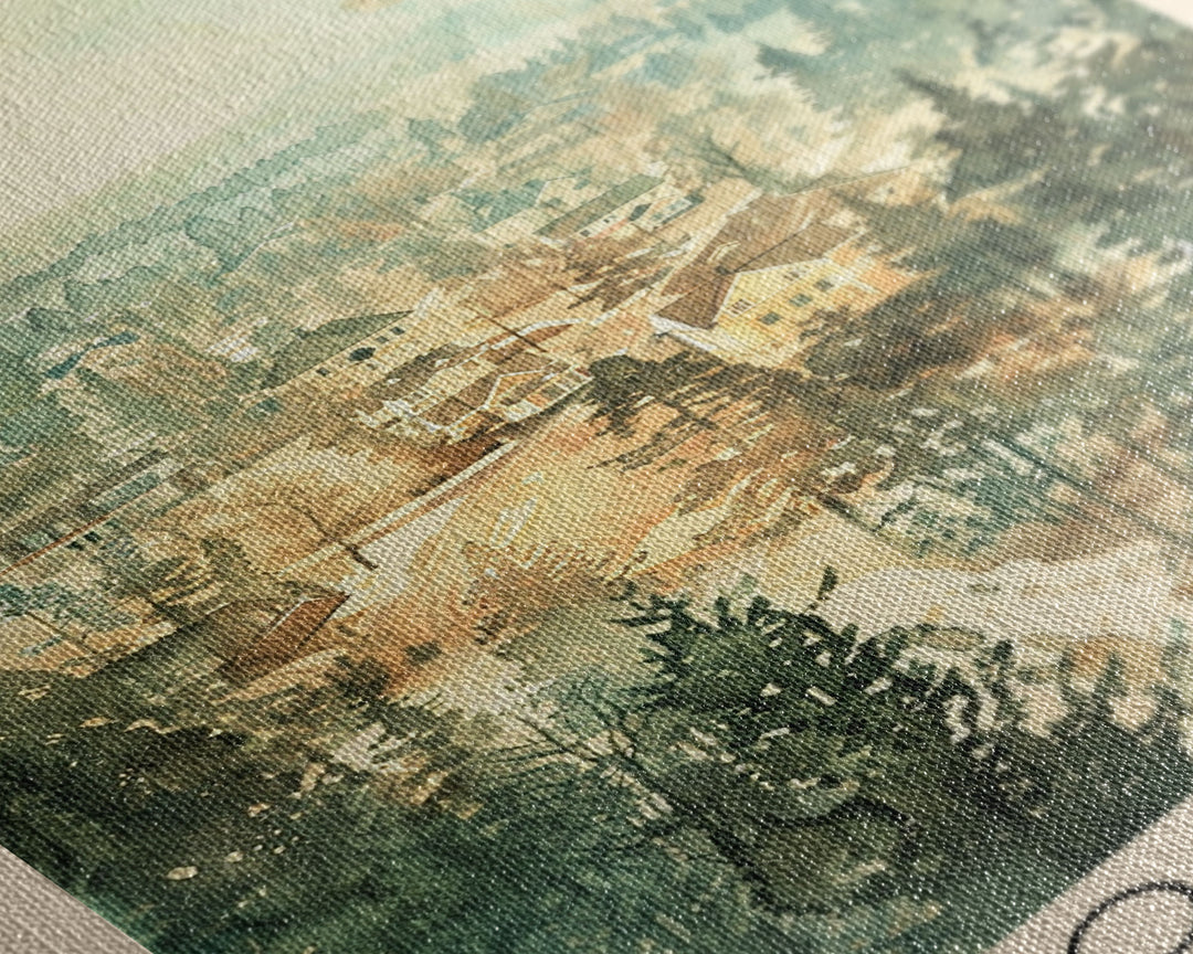 Joensuu Finland River View, Framed Canvas Print, Travel Poster, Scenic Wall Art, Nature Landscape Decor, Living Room Art, Tranquil Home Decoration