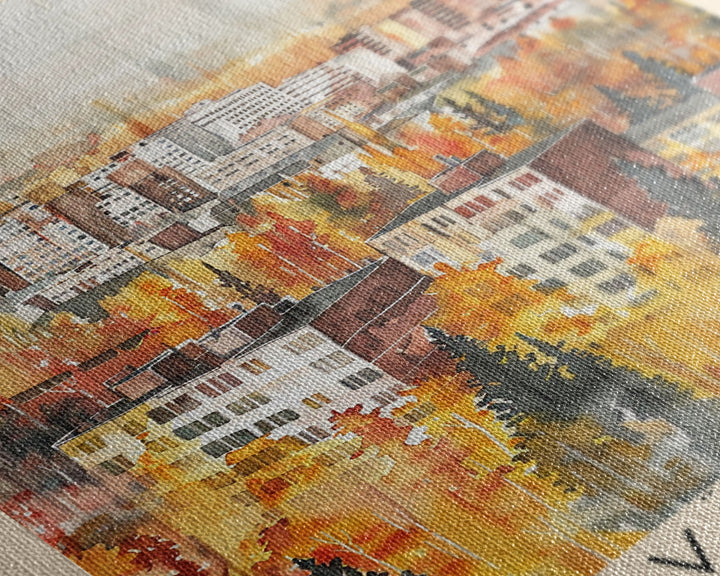 Jyvaskyla Finland Scenic Waterfront, Framed Canvas Print, Travel Poster, Nordic Wall Art, Living Room Decor, Peaceful Landscape, Home Tranquility