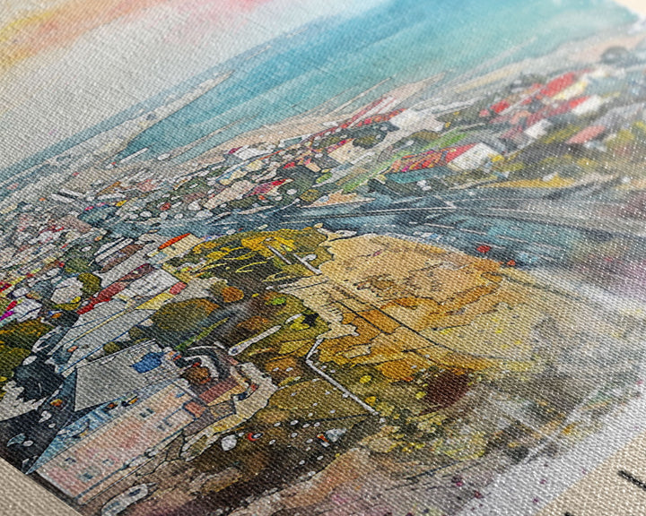 Kaliningrad Russia Urban Landscape, Framed Canvas Print, Travel Poster, Modern Wall Art, Office Decor, Russian Cityscape, Contemporary Home Decoration