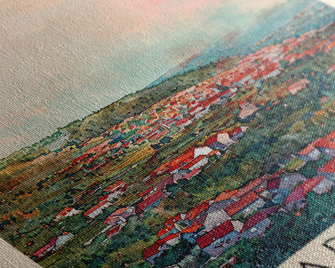 Karlovac Croatia Scenic View, Framed Canvas Print, Travel Poster, Wall Art, Living Room Decor, Cityscape Art, Modern Home Decoration, Croatian City