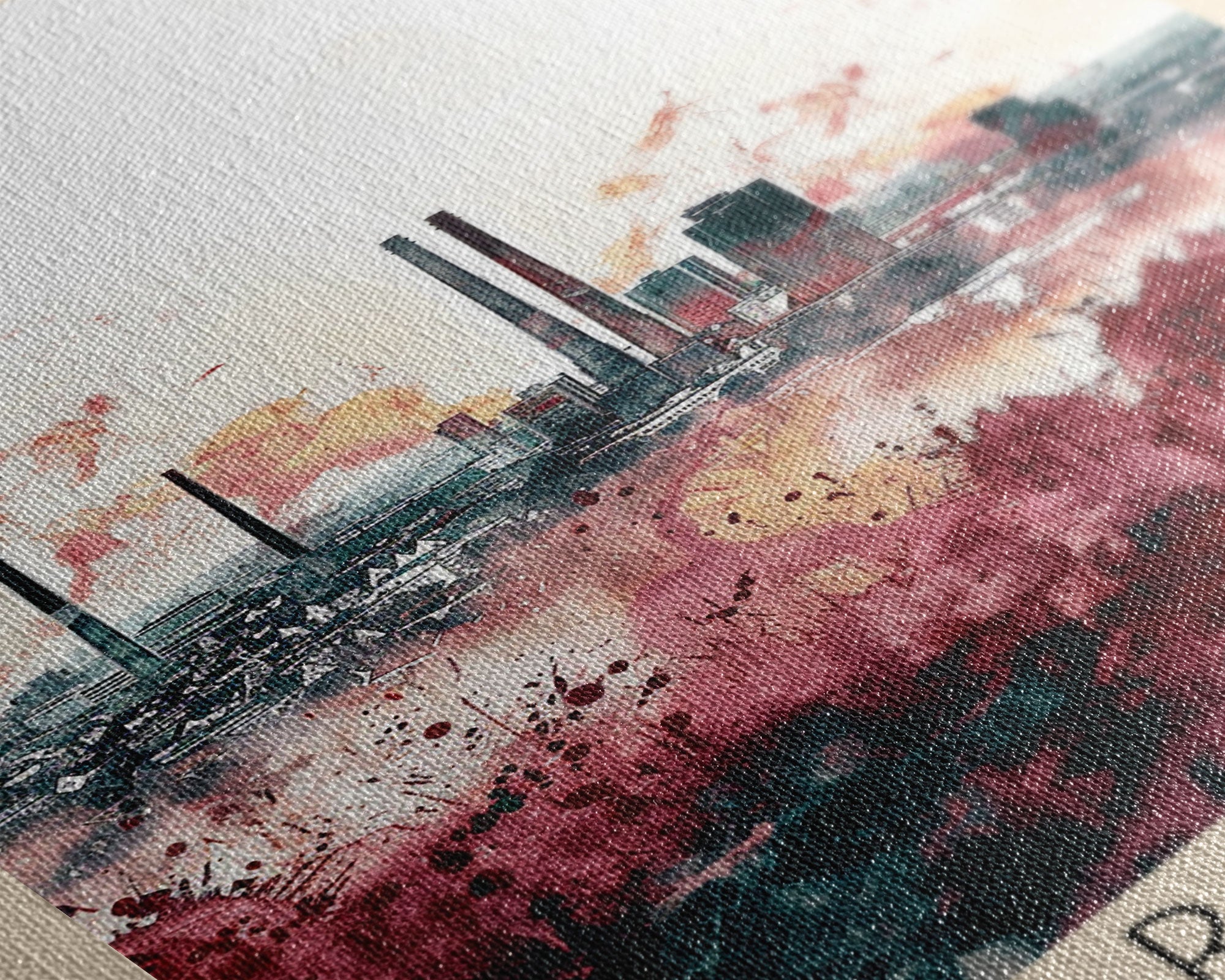 Karlsruhe Germany Urban Landscape, Framed Canvas Print, Travel Poster, Wall Art, Office Decor, Cityscape Art, Modern Home Decoration, German City