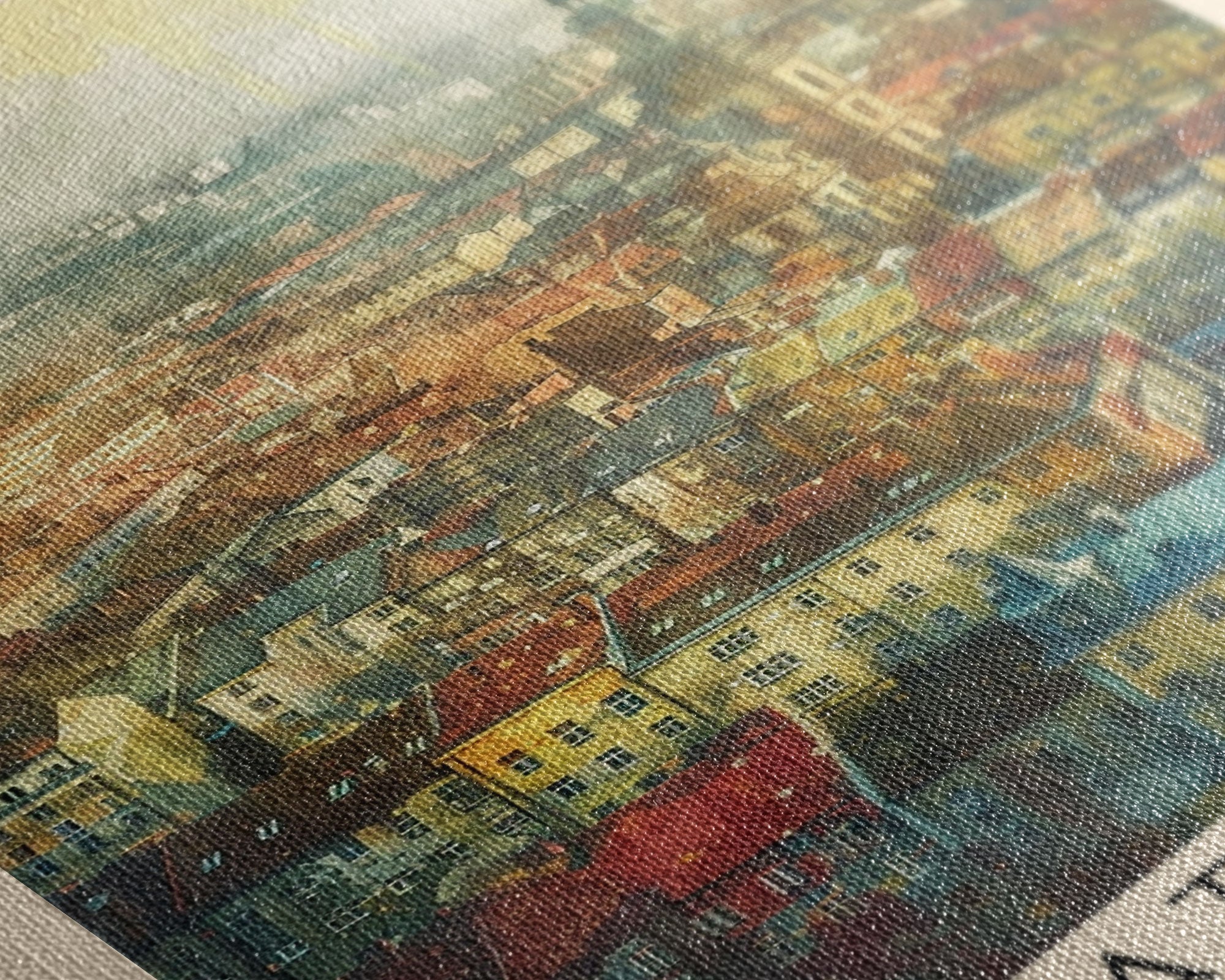 Katowice Poland Cityscape View, Framed Canvas Print, Travel Poster, Wall Art, Home Decoration, Urban Decor, Living Room Art, Polish City