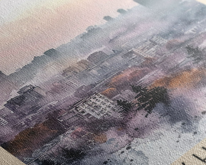 Kharkiv Ukraine Cityscape in Spring, Framed Canvas Print, Travel Poster, Wall Art, Home Decor, Living Room Decoration, Ukrainian Urban Art