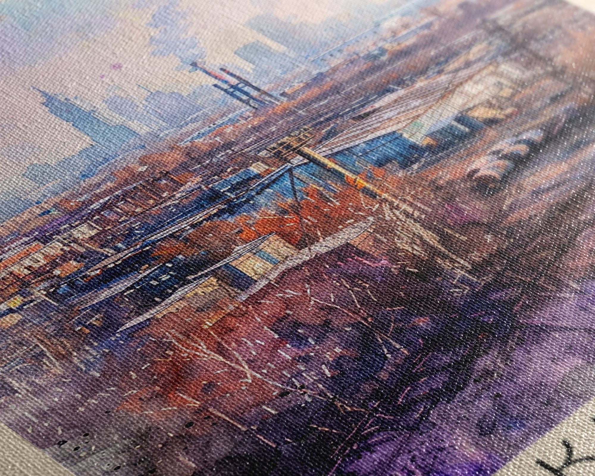 Khimki Russia Scenic Landscape, Framed Canvas Print, Travel Poster, Wall Art, Home Decor, Living Room Decoration, Russian City Art