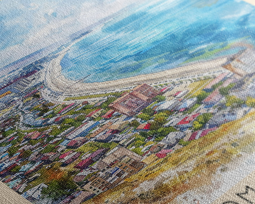 Komsomolsk-on-Amur Russia Industrial Cityscape, Framed Canvas Print, Travel Poster, Wall Art, Study Room Decor, Russian Urban Artwork, Industrial Scene