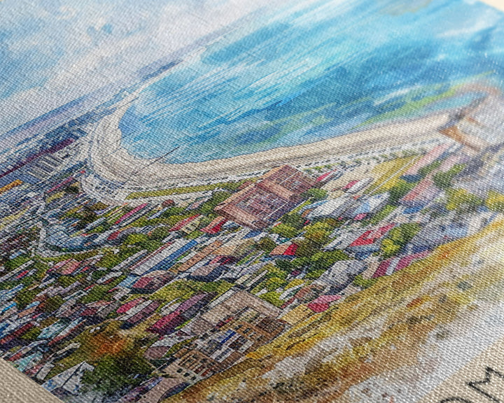 Komsomolsk-on-Amur Russia Industrial Cityscape, Framed Canvas Print, Travel Poster, Wall Art, Study Room Decor, Russian Urban Artwork, Industrial Scene