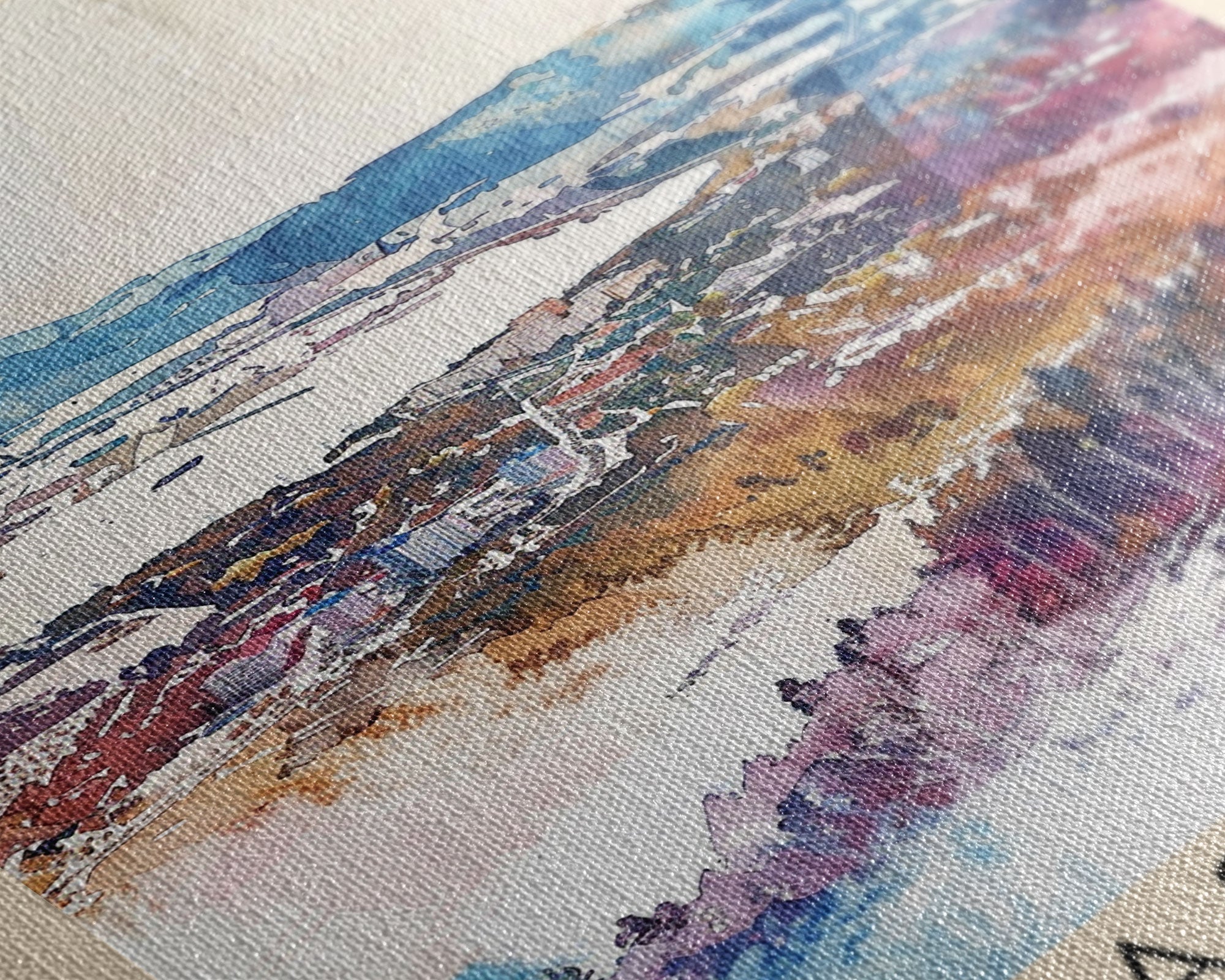 Krasnodar Russia Travel Poster Framed Canvas Print, Abstract Landscape Art, Wall Decor, Home Decoration, Travel Print, Artistic Gift