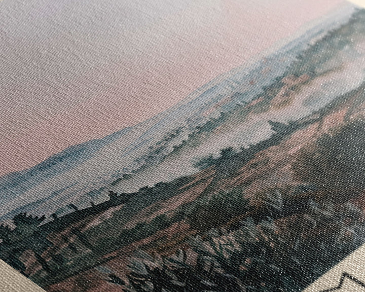 Manisa Turkey Travel Poster Framed Canvas Print, Scenic Landscape, Watercolor Art, Wall Decoration, Home Design, Travel Print, Unique Art