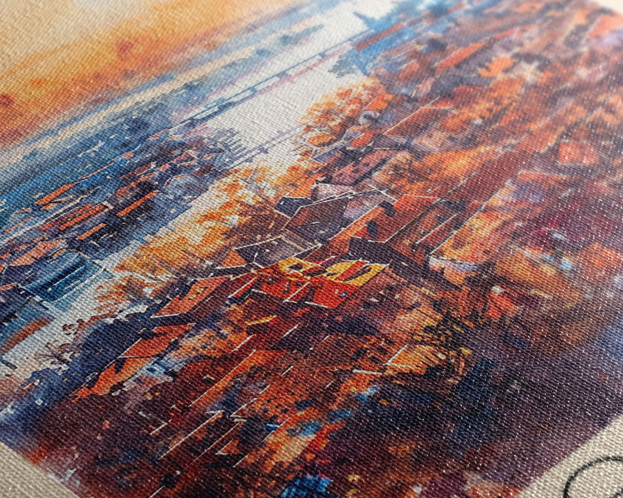 Osijek Croatia Travel Poster Framed Canvas Print, Watercolor Painting, Scenic Wall Art, Home Decor, Croatian Landscape, Rustic Art