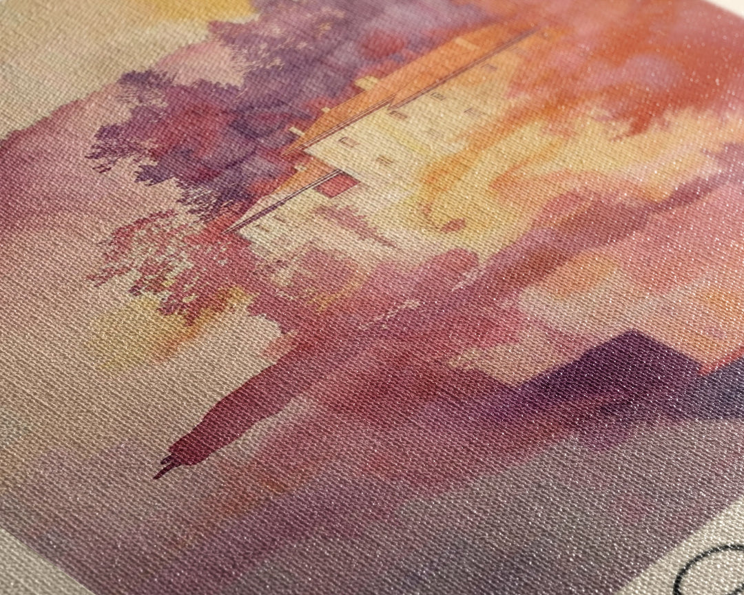 Rio Tinto Portugal Travel Poster Framed Canvas Print, Watercolor Painting, Scenic Wall Art, Home Decor, Portuguese Landscape, Artistic Decor