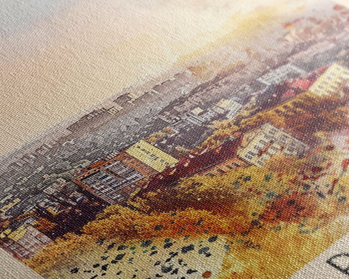 Rivne Ukraine Travel Poster Framed Canvas Print, Watercolor Painting, Scenic Wall Art, Home Decor, Ukrainian Landscape, Classic Art