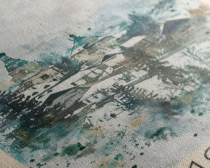 Smolensk Russia Travel Poster Framed Canvas Print, Watercolor Painting, Scenic Wall Art, Home Decor, Russian Landscape, Classic Art