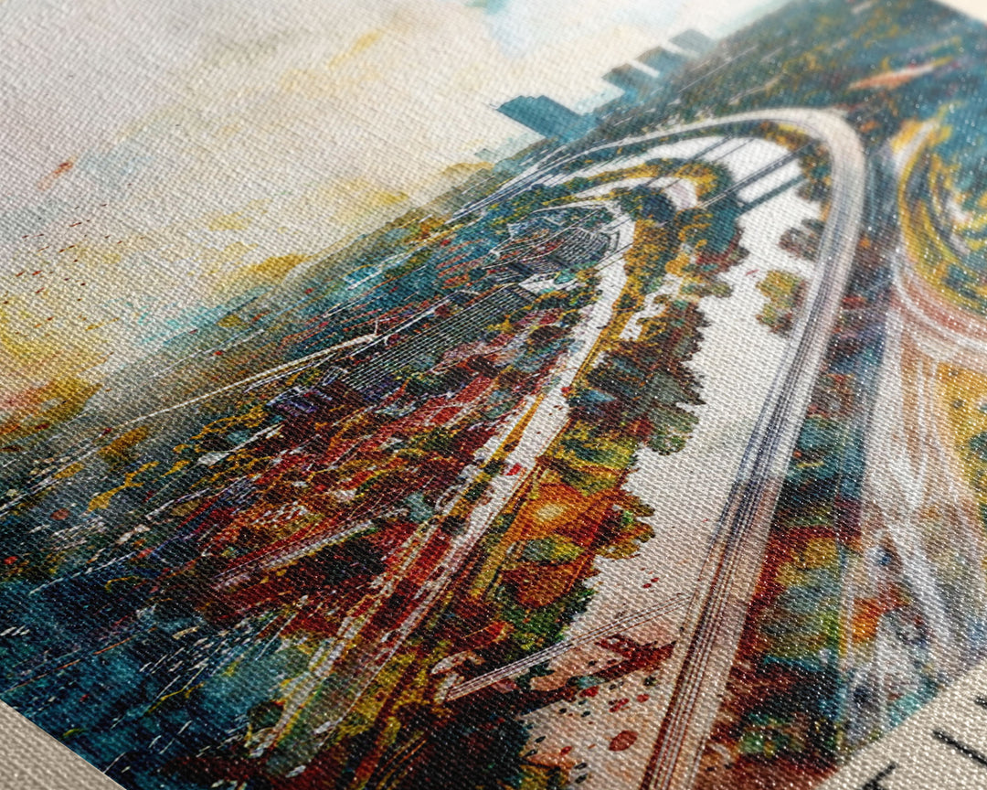 Tilburg Netherlands Travel Poster Framed Canvas Print, Watercolor Painting, Urban Wall Art, Home Decor, Dutch Cityscape, Trendy Decor