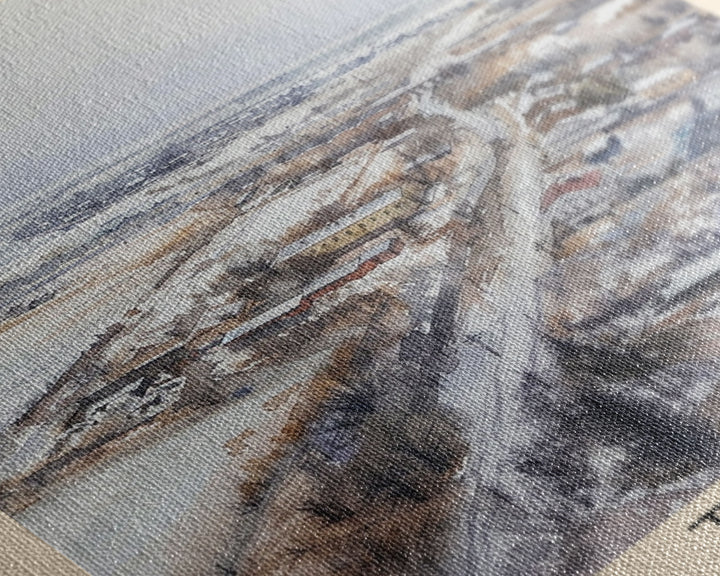 Tver Russia Travel Poster Framed Canvas Print, Watercolor Painting, Scenic Wall Art, Home Decor, Russian Landscape, Rustic Decor