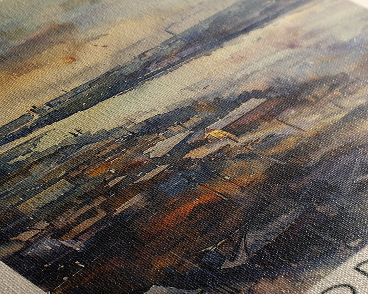 Voronezh Russia Travel Poster Framed Canvas Print, Watercolor Painting, Scenic Wall Art, Home Decor, Russian Landscape, Unique Art