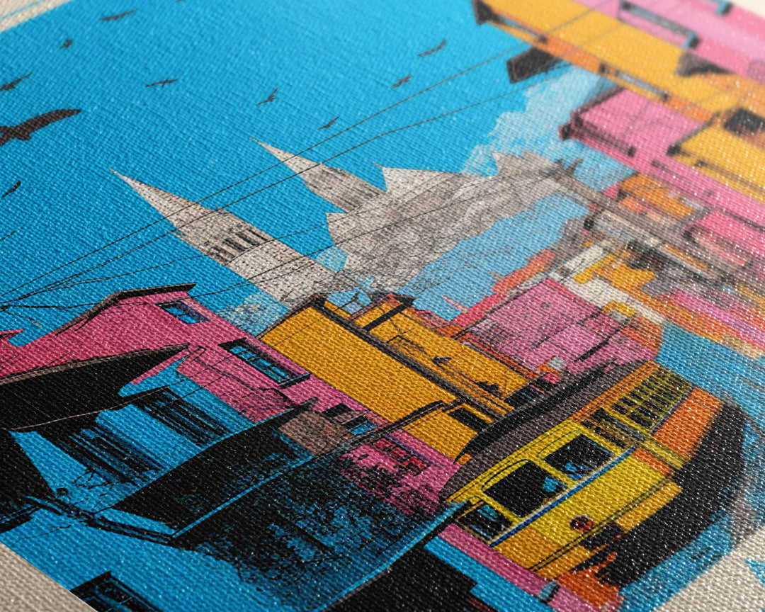 Batman Turkey Travel Poster Framed Canvas Print, Midcentury Modern Art, Pop Art Wall Decor, Home Decor, Vacation Gift, Living Room Art