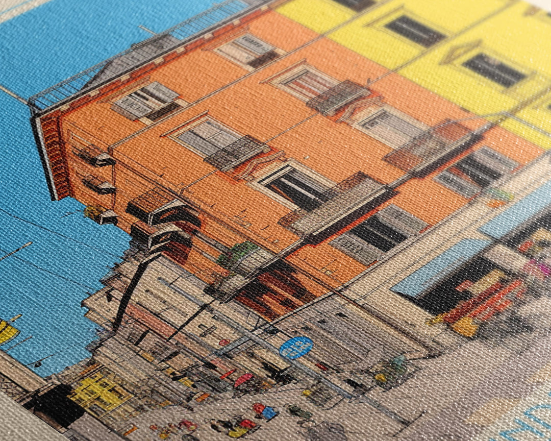 Brescia Italy Travel Poster Framed Canvas Print, Vintage Style, Pop Art Home Decor, Scenic Wall Art, Living Room Decoration, Artistic Gift