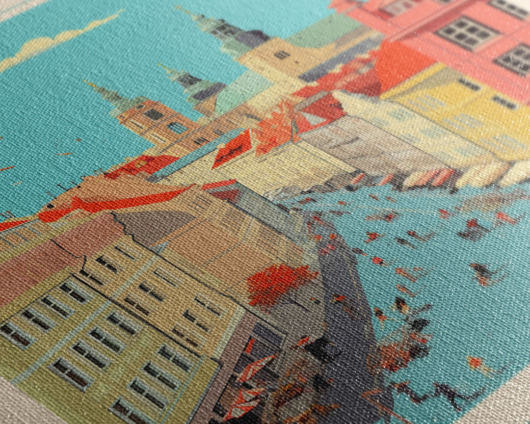 Brno Czech Republic Travel Poster Framed Canvas Print, Midcentury Modern Art, Pop Art Wall Decor, Home Decor, Vacation Gift, Living Room Art