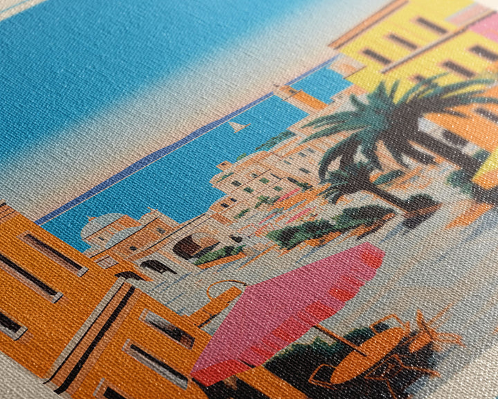 Catania Italy Travel Poster Framed Canvas Print, Vintage Style, Pop Art Home Decor, Scenic Wall Art, Living Room Decoration, Artistic Gift