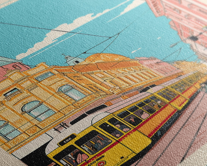 Cluj-Napoca Romania Travel Poster Framed Canvas Print, Vintage Style, Pop Art Home Decor, Scenic Wall Art, Living Room Decoration, Artistic Gift