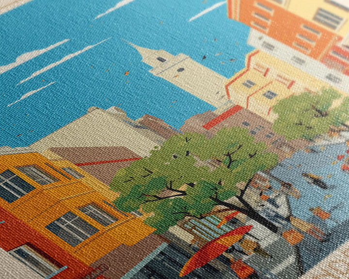 Diyarbakir Turkey Travel Poster Framed Canvas Print, Vintage Style, Pop Art Home Decor, Scenic Wall Art, Living Room Decoration, Artistic Gift