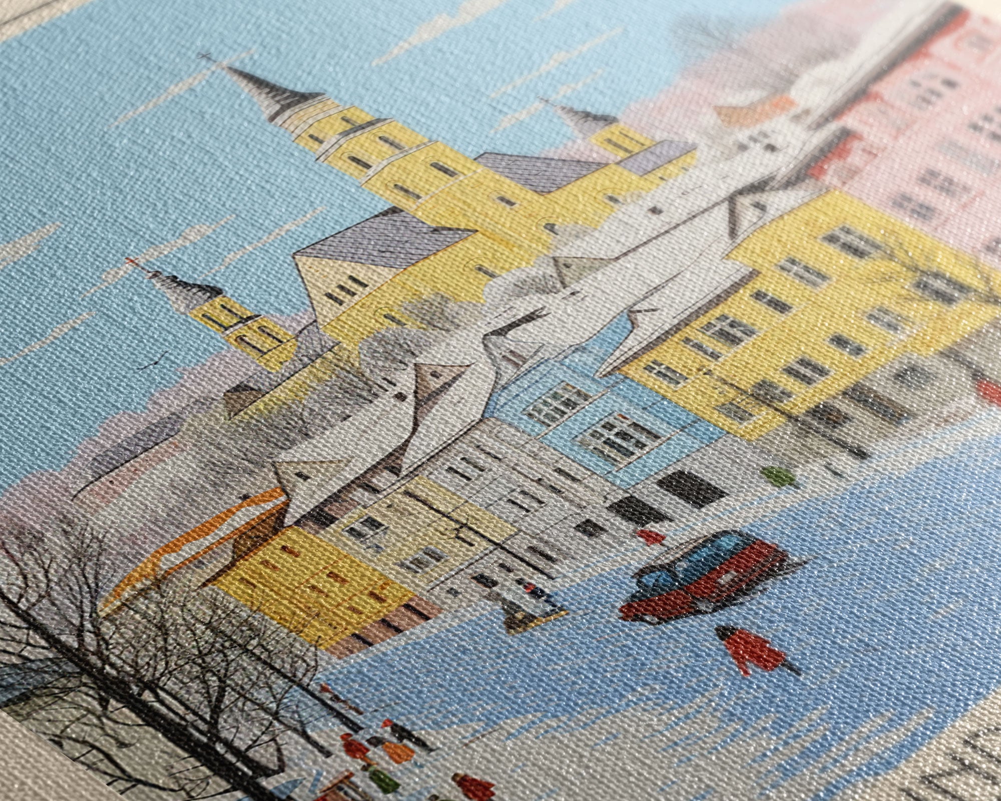 Horlivka Ukraine Travel Poster Framed Canvas Print, Vintage Style, Pop Art Home Decor, Scenic Wall Art, Bedroom Decoration, Office Gift