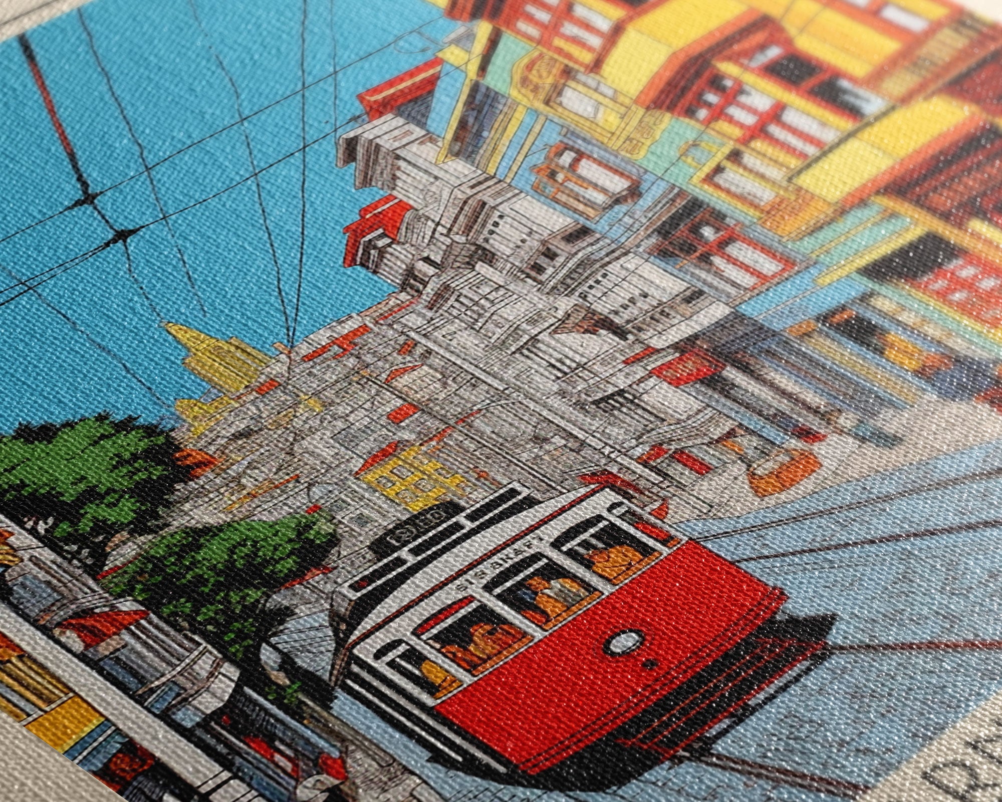 Istanbul Turkey Travel Poster Framed Canvas Print, Midcentury Modern Art, Pop Art Wall Decor, Scenic Living Room Art, Bedroom Decor