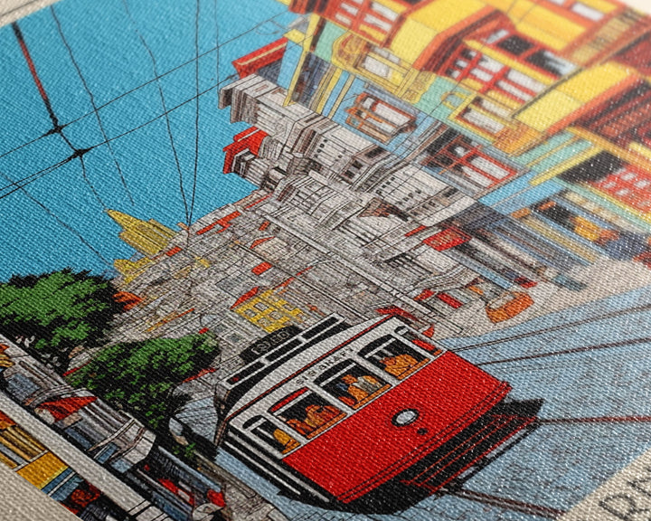 Istanbul Turkey Travel Poster Framed Canvas Print, Midcentury Modern Art, Pop Art Wall Decor, Scenic Living Room Art, Bedroom Decor