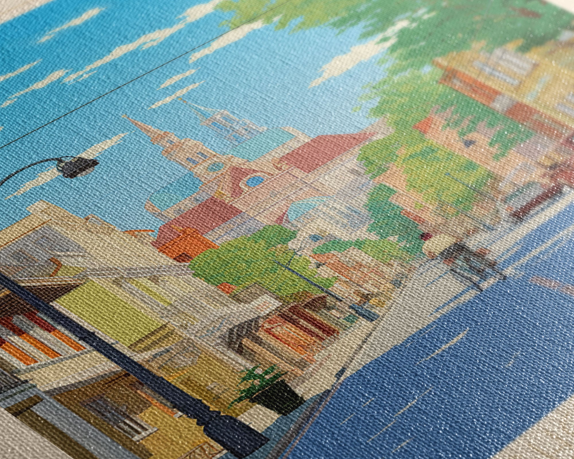 Kirov Russia Travel Poster Framed Canvas Print, Midcentury Modern Art, Pop Art Wall Decor, Scenic Living Room Art, Bedroom Decor