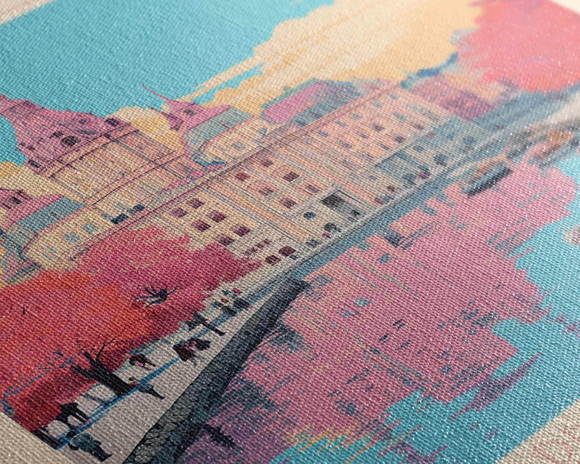 Odesa Ukraine Travel Poster Framed Canvas Print, Midcentury Modern Art, Pop Art Wall Decor, Home Decor, Vacation Gift, Bedroom Art