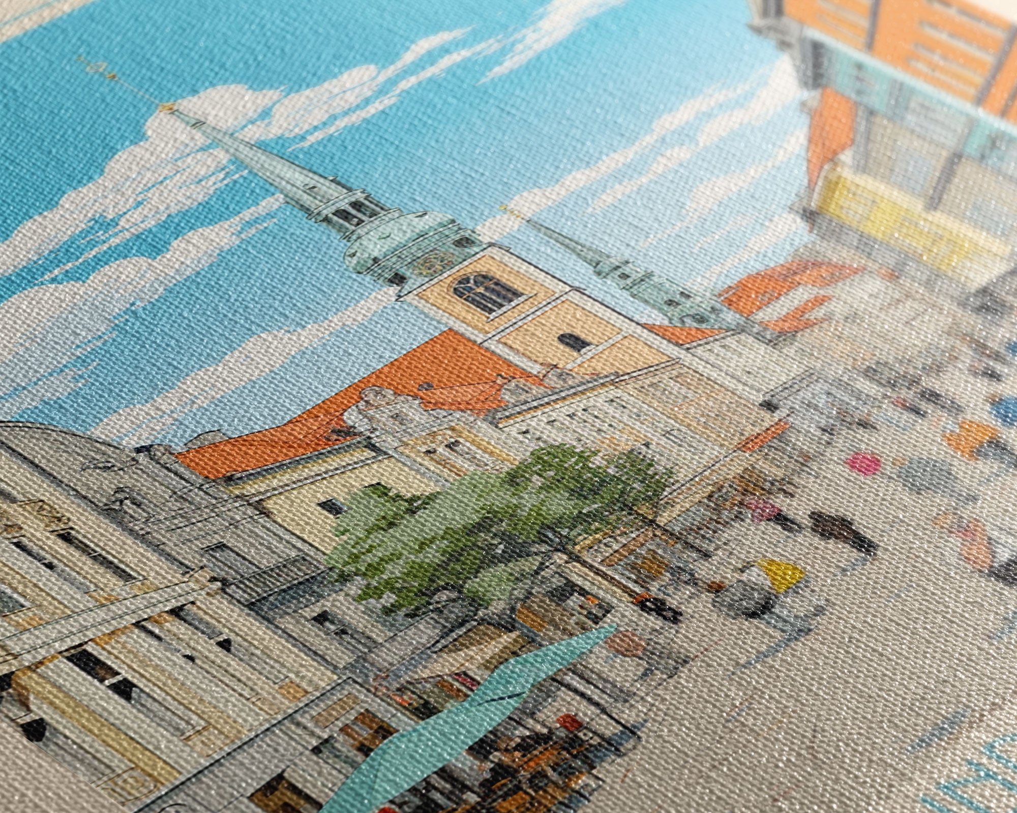 Ostrava Czech Republic Travel Poster Framed Canvas Print, Midcentury Modern Art, Pop Art Wall Decor, Home Decor, Vacation Gift, Bedroom Art