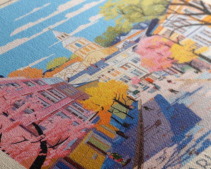 Simferopol Ukraine Travel Poster Framed Canvas Print, Midcentury Modern Art, Pop Art Wall Decor, Living Room Art, Vacation Gift