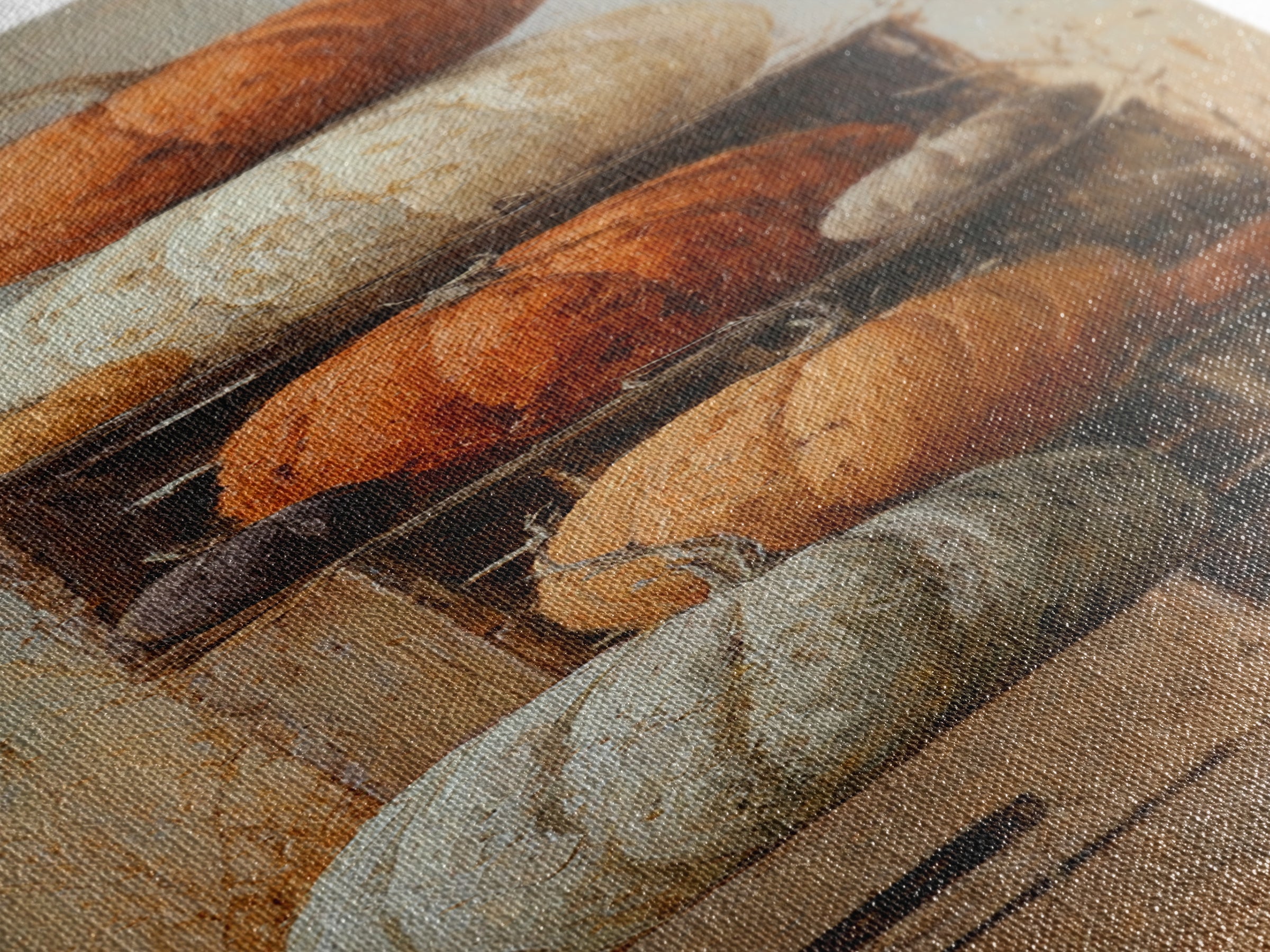 Pumpkins Stacked on a Wooden Crate Canvas Print, Farmhouse Art, Gallery Wall, Farmhouse Decor, Fine Art, Harvest, Art Print, FAR-1x3-49
