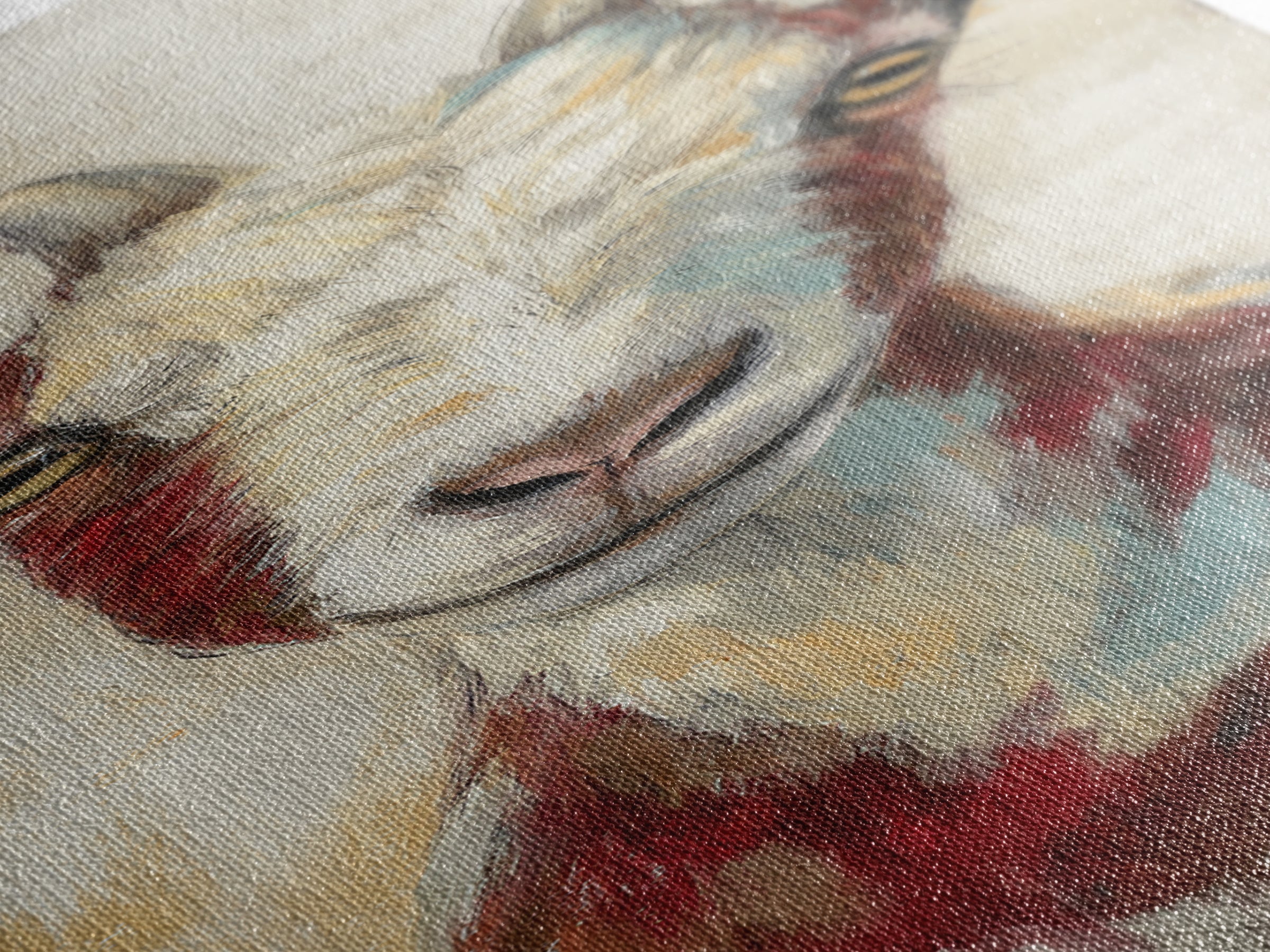 Goat Portrait with Playful Expression Framed Canvas Print, Farmhouse Art, Landscape Painting, Farmhouse Decor, Oil Painting, FAR-1x3-54