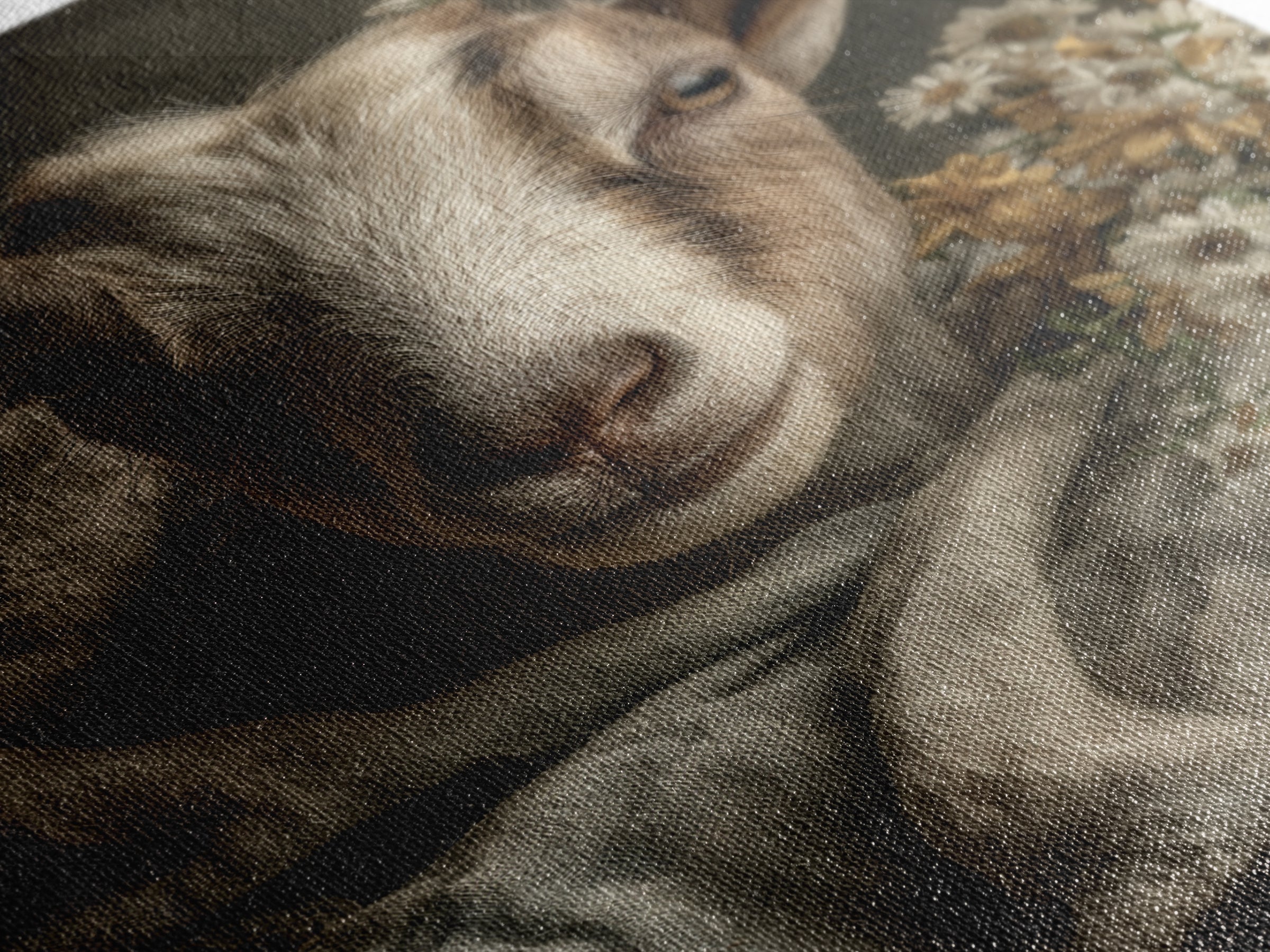 Goat Portrait with Playful Expression Framed Canvas Print, Farmhouse Art, Boho Decor, Farmhouse Decor, Fine Art, Harvest, FAR-2x3-26