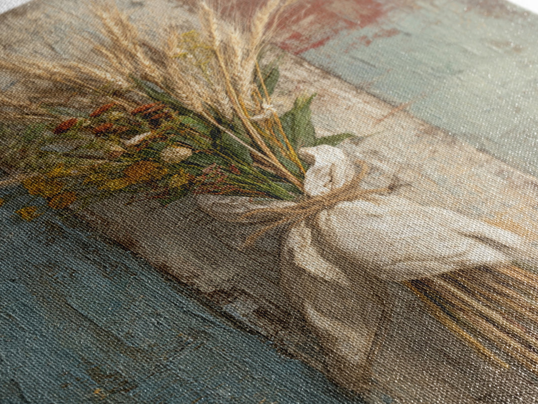Wheat Bundle Tied Canvas Print, Farmhouse Art, Home Decor, Farmhouse Decor, Oil Painting, Harvest, Living Room Decor, FAR-2x3-66