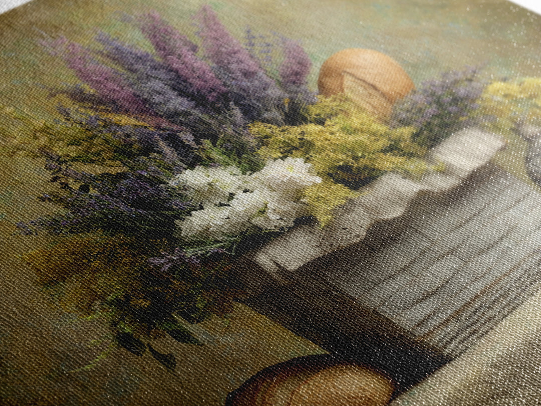 French Market Basket Canvas Print, French Country Art, French Country, Farmhouse Decor, Fine Art, Country, Statement Artwork, FCA-1x1-55