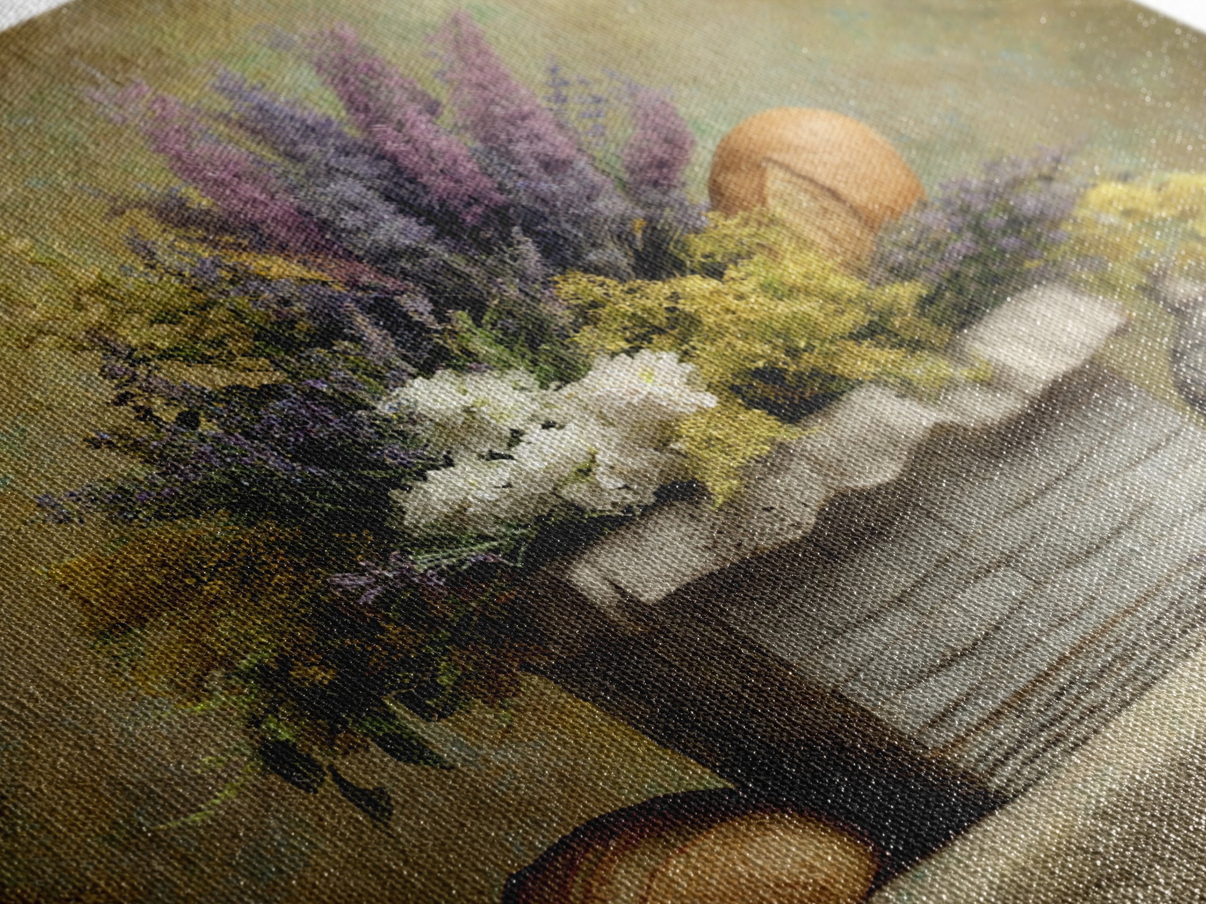 French Market Basket Canvas Print, French Country Art, French Country, Farmhouse Decor, Fine Art, Country, Statement Artwork, FCA-1x1-55