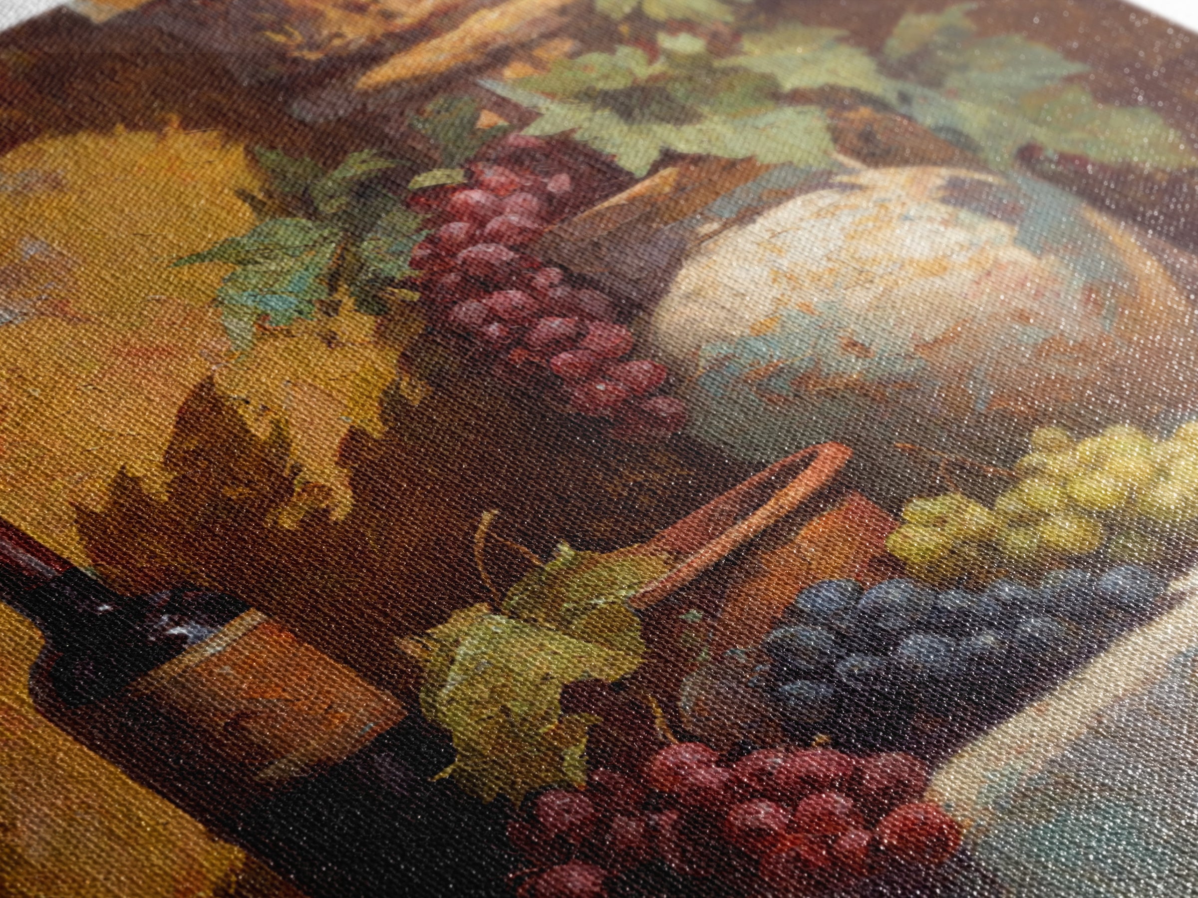 Grapes and Wine Still Life Canvas Print, French Country Art, Coastal Wall Art, Farmhouse Decor, Country, Above Bed Art, FCA-1x1-9