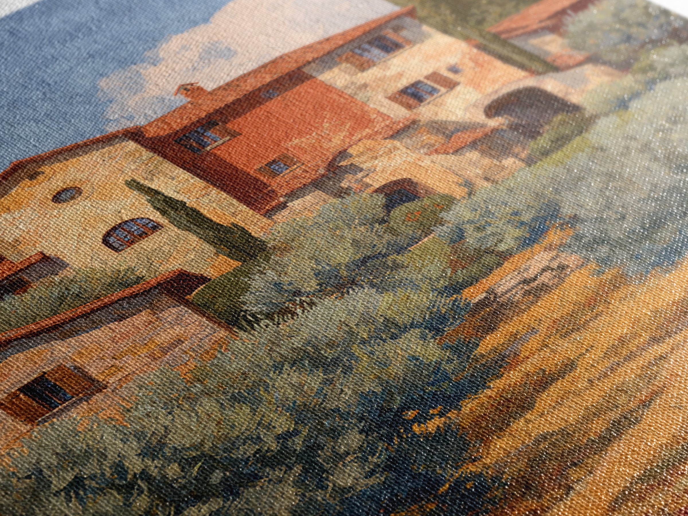 Sunlit Provence Olive Grove Framed Canvas Print, French Country Art, Contemporary Art, Farmhouse Decor, Fine Art, Country, FCA-2x3-85