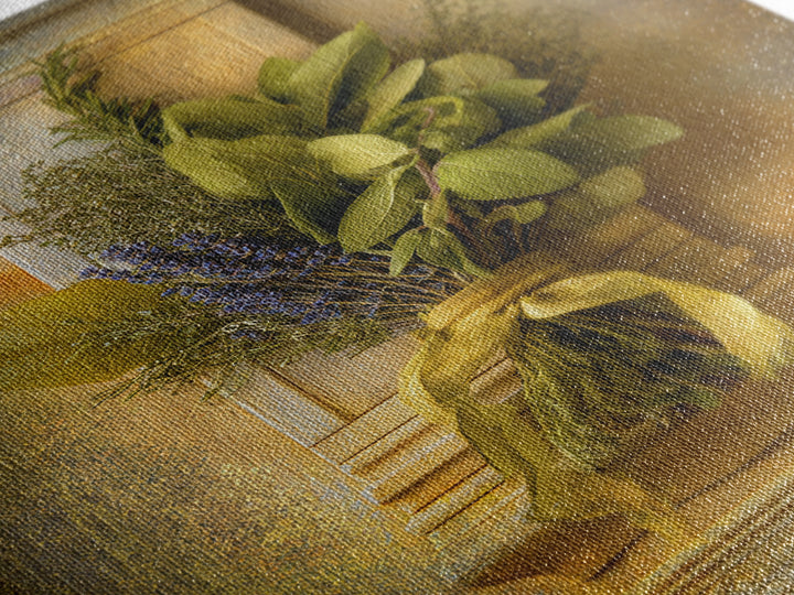 Farmhouse Kitchen Herbs Tied Framed Canvas Print, French Country Art, Room Decor, Farmhouse Decor, Fine Art, Country, FCA-2x3-93