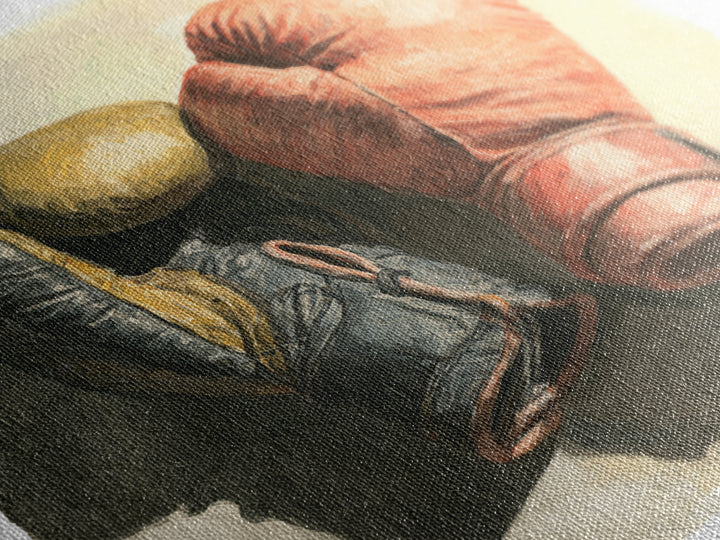 Boxing Gloves Still Life Framed Canvas Print, Fitness Studio Art, Gym Poster, Gym Decor, Fine Art, Motion, Modern Decor, FSA-1x1-29