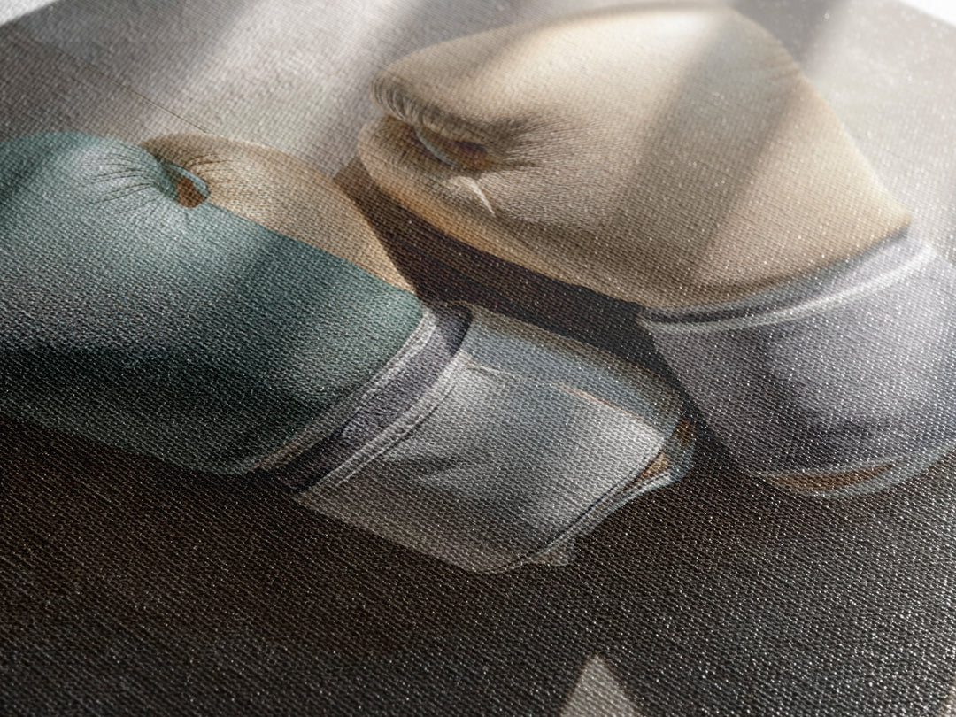 Boxing Gloves Still Life Canvas Print, Fitness Studio Art, Gym Wall Decor, Gym Decor, Fine Art, Motion, Yoga Room Decor, FSA-1x1-5