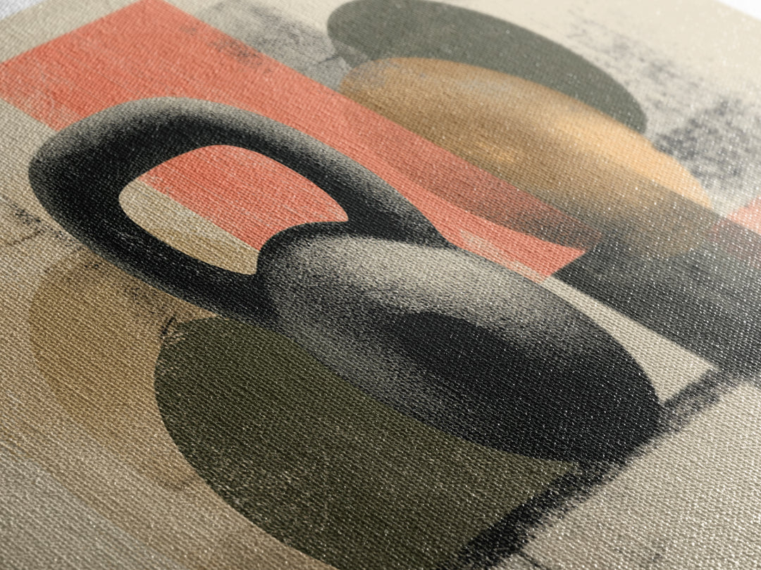 Kettlebell and Chalk Dust Canvas Print, Fitness Studio Art, Yoga Room Decor, Gym Decor, Abstract Art, Motion, Textured Painting, FSA-2x1-26