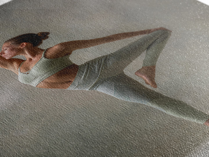 Female Athlete Stretching Framed Canvas Print, Fitness Studio Art, Dance Studio Decor, Gym Decor, Oil Painting, Motion, FSA-2x3-59